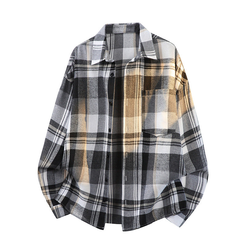 VISVIMCLMYBN春秋格子宽松衬衫