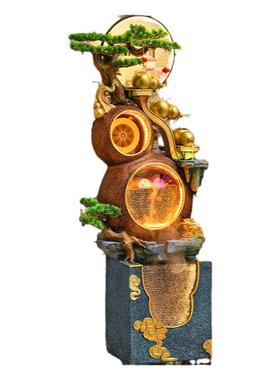 假山喷泉葫芦流水摆件中式禅意家居客厅庭院办公室开业招财装饰品