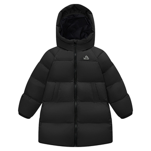 伯希和羽绒服儿童男2025新款女保暖防风鹅绒服外套户外800蓬长款