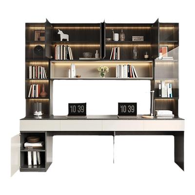 帕美迪双人电脑桌全实木学习桌子