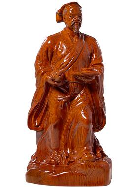 实木鲁班祖师爷像木雕工匠始祖