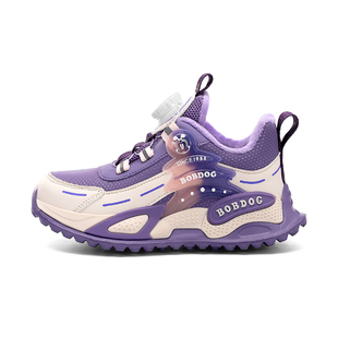 巴布豆儿童鞋子女童棉鞋冬季2024新款中大童女鞋加绒二棉毛绒女款