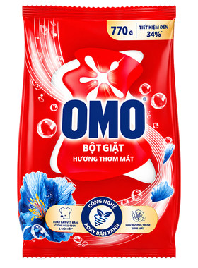 越南奥妙omo洗衣粉洁净柔顺770g