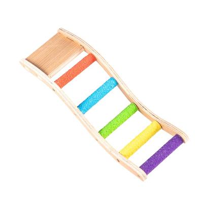 鹦鹉攀爬绳云梯鸟笼玩具小鸟磨爪棒楼梯玄凤平台爬梯虎皮梯子解闷