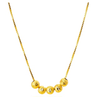 碎冰冰五帝钱金项链女沙金高级感轻奢小众锁骨链黄金色爆闪毛衣链