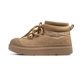 MRA面包雪地靴男鞋2025冬季新款加绒保暖短筒棉鞋防滑厚底短靴子