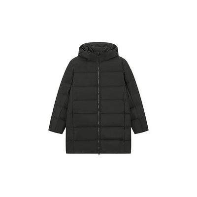 BONELESS中长款休闲连帽羽绒服秋冬保暖宽松双拉链轻薄简约外套潮