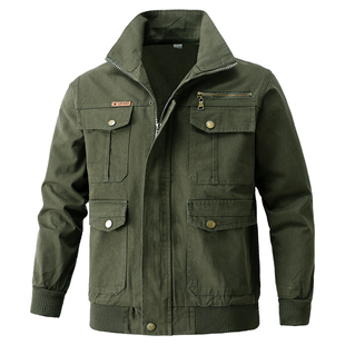 工作服上衣男电焊工防烫纯棉套装加厚耐磨劳保服工厂干活工装夹克