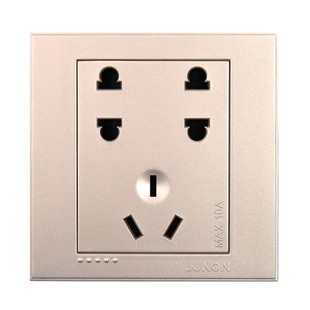 俊朗开关插座玫瑰金D1流金色P系列JUNON官方正品暗装家用套餐