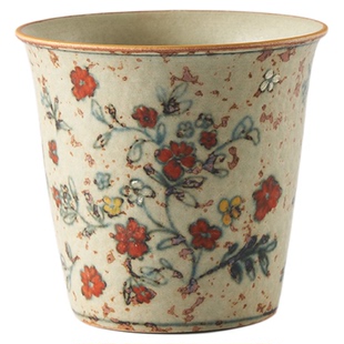 秋野家景德镇青花手绘复古咖啡杯高温釉下彩手作陶瓷拿铁杯手握杯