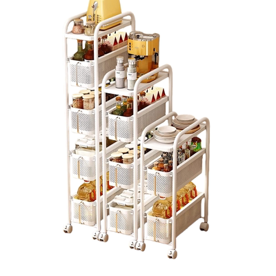 优质碳钢简约现代多层夹缝收纳车