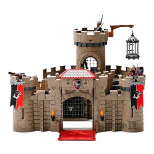 送男孩生日礼物 德国playmobil摩比儿童益智拼搭积木玩具组装城堡