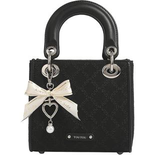 TOUTOU新款戴妃包包手提包女高级感精致优雅百搭斜挎包礼物送女生