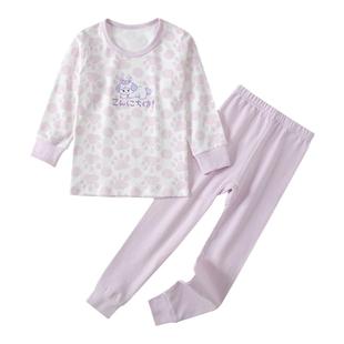 女童秋衣秋裤套装纯棉春秋薄款女孩保暖内衣两周宝宝三岁儿童睡衣