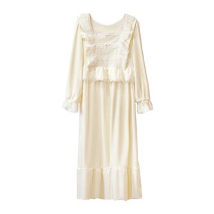 BIEN海岛绒睡裙女冬季甜美可爱公主风家居服可外穿带胸垫薄绒冬天