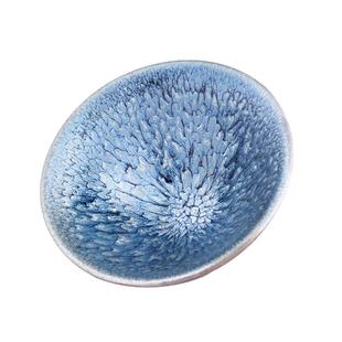 百花建盏主人杯斗笠杯大号茶盏高端建窑建盏茶杯曜变天目盏杯茶具