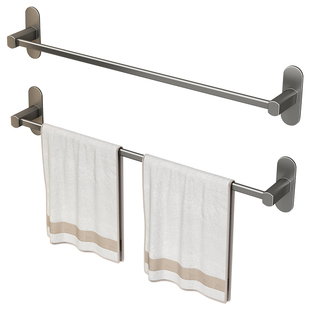 毛巾架卫生间免打孔壁挂式置物架浴室毛巾单杆厕所洗手间收纳挂架