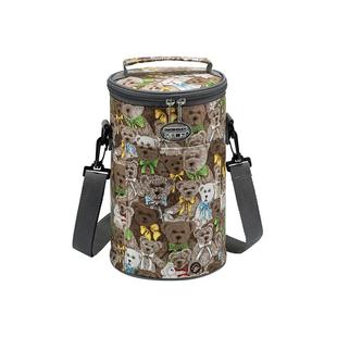 圆形手提保温饭盒袋三四层特高上班族防水防油铝箔保温桶包手提袋