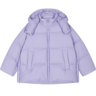 江南布衣童装中长款羽绒服藤雾紫A型加厚保暖冬女童jnbybyjnby