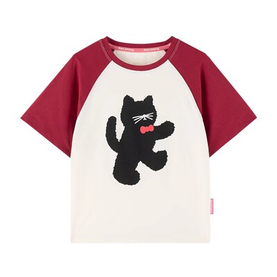 森林棠卡通插肩短袖T恤