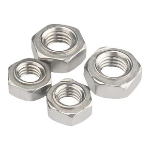 304不锈钢六角焊接螺母 201点焊螺帽六角螺丝帽M3M4M5M6M8M10-M16