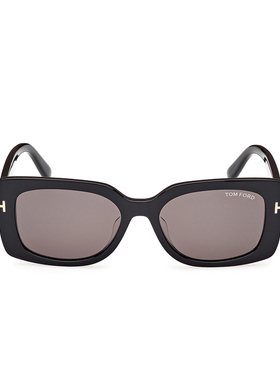 Tom Ford 汤姆福特 女士 长方形全框  烟熏色潮流眼镜 时尚太阳镜