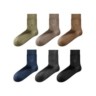 锁温保暖|蕉内热皮3系中筒袜男发热加厚袜子吸汗防臭毛圈袜棉袜冬