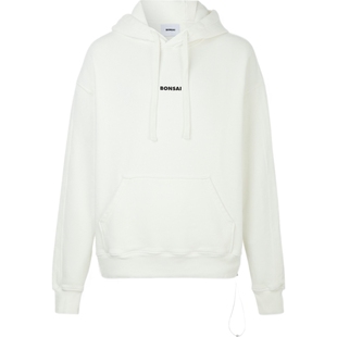【折扣】BONSAI男士宽松印花棉质平纹布帽衫