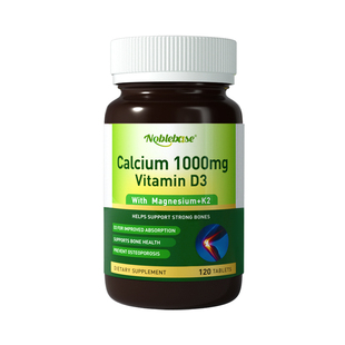 Noblebase美国进口钙镁片钙D3K2镁促钙高吸收1000mg补钙骨营养