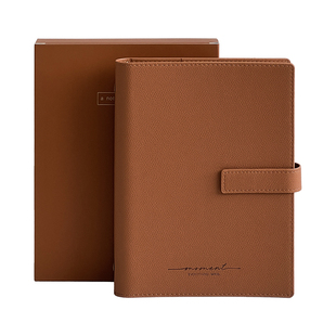 a5活页笔记本硬壳简约本子商务办公皮面工作记事本手帐本日记本