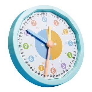 晨光时钟数学儿童一二年级小学生学习认识时间三针联动时钟认知钟表模型数学时钟教具钟面学具儿童学原理教学