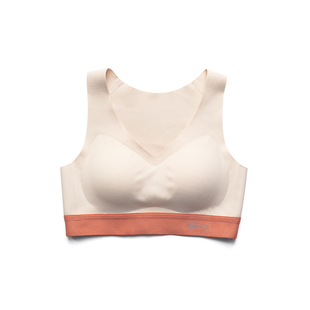 黄小姐运动内衣女无钢圈减震文胸无痕健身背心式显胸小胸罩