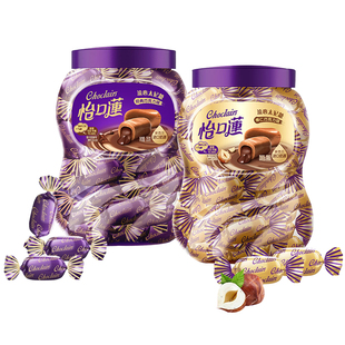怡口莲太妃糖253g罐装流心巧克力夹心糖果结婚喜糖礼盒装零食团购