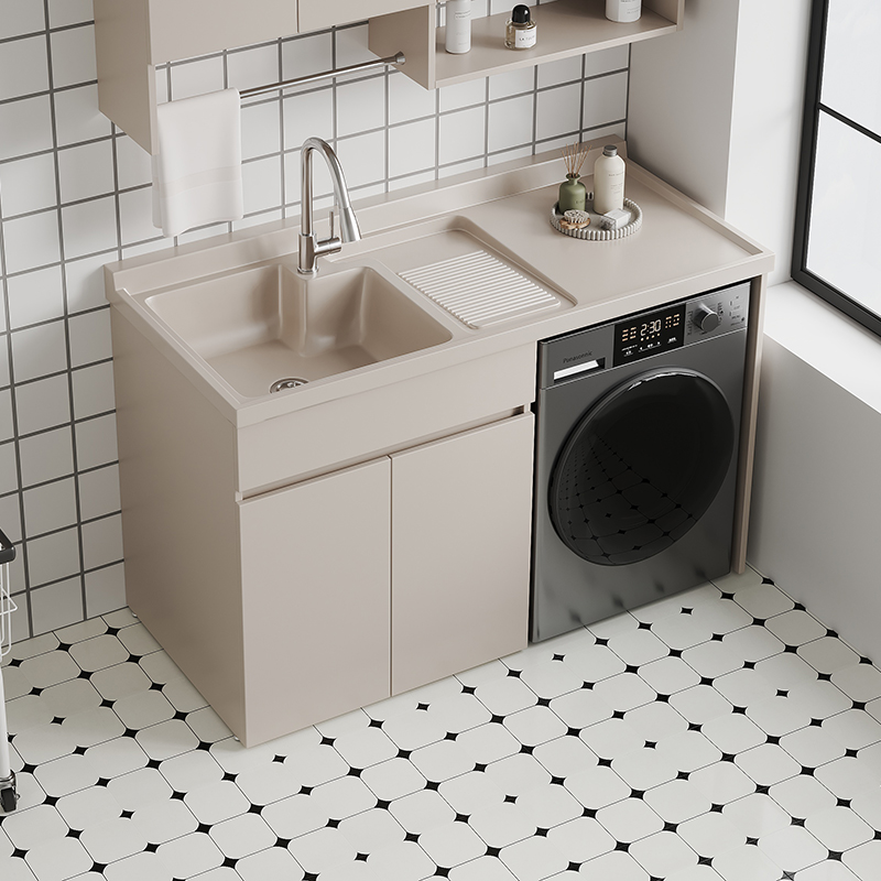 批蜂窝铝滚筒洗衣机伴侣柜一体阳台柜组合洗衣池槽脸盆带搓板可定