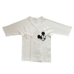 Roubaby初生婴儿春秋纯棉斜襟系带和尚服上衣打底衫家居服待产包