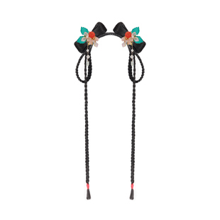 儿童汉服头饰假发包盘发古风一体式发箍女童古装发髻头饰日常垫发