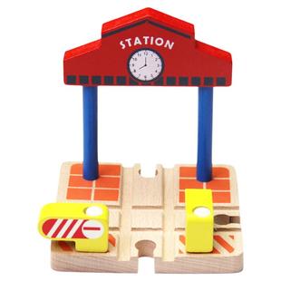 木制火车轨道车轨道散装配件岔道轨分叉轨岔路轨木质分路轨叉木头