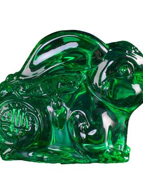 琉璃兔子摆件生肖水晶玉兔礼品