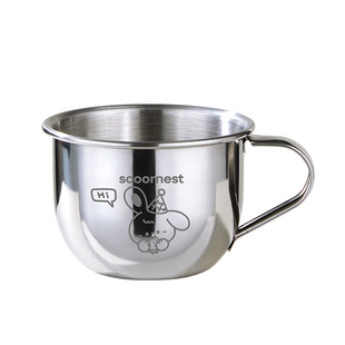 科巢儿童水杯316L不锈钢宝宝家用婴幼儿敞口牛奶杯学饮喝水小杯子