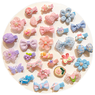 儿童甜美发夹宝宝不伤发汗毛夹胎毛夹小女孩可爱发卡夹子发饰头饰