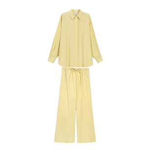 Turn Signal潮牌时尚休闲衬衫套装女2025新款衬衣长裤两件套春秋