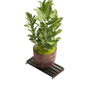 家用方形花盆接水托盘带轮铁花架超强承重万向轮移动滑轮底座底盘