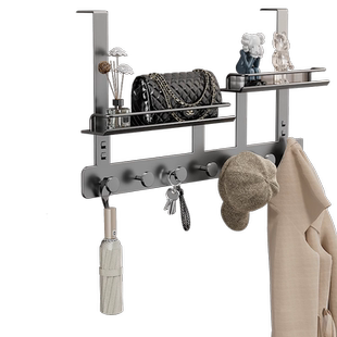 门后挂钩免打孔客厅墙上挂衣架入户门上壁挂式挂钩卧室收纳置物架