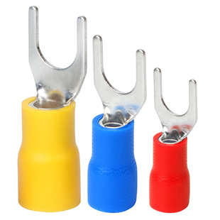 SV叉形预绝缘冷压接线端子铜鼻子线鼻子Y型电线压接头U形开口线耳