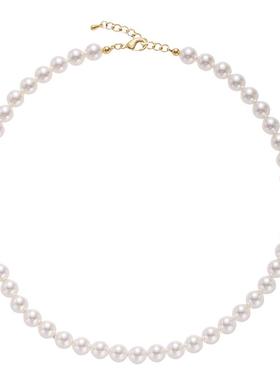 uvk施家珍珠项链女纯银项链