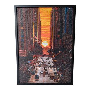 Comitok曼哈顿悬日成人拼图1000片艺术潮玩纸质蓝卡减压玩具分区