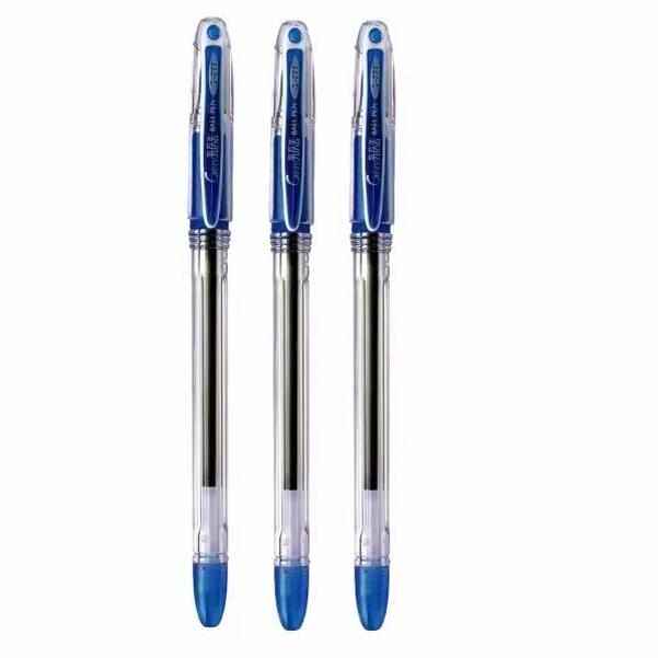 0.4mm圆珠笔极细划透明杆半针可写2千米经典老式中油笔金万年777