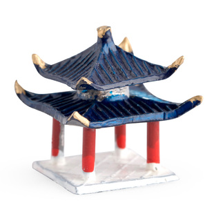 吸水石假山小摆件山水盆景摆件配件盆景装饰配饰凉亭大型陶瓷饰品