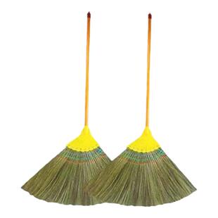 芒草扫把家用扫地笤帚软毛不粘头发老式高粱捎把庭院户外波纹扫帚