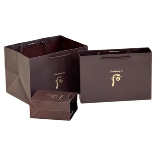 whoo后手提袋天气丹购物袋拱辰享防水津率享雪套装红色包装袋加厚